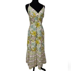 90s 100% cotton spring floral dress